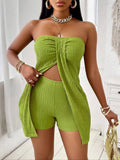 Sleeveless Twist Front Two-Piece Set