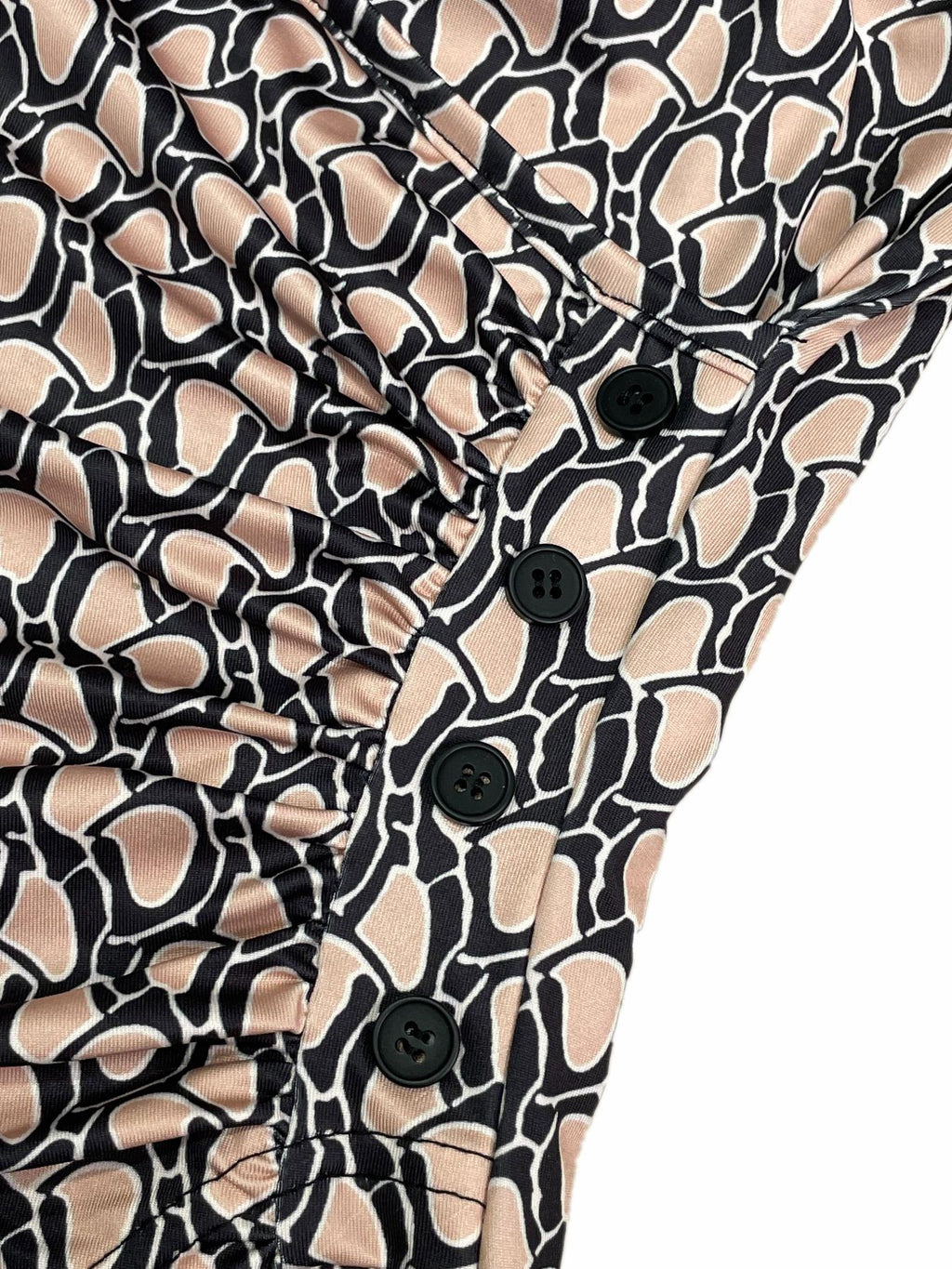 Ruched Geometric Mini Dress