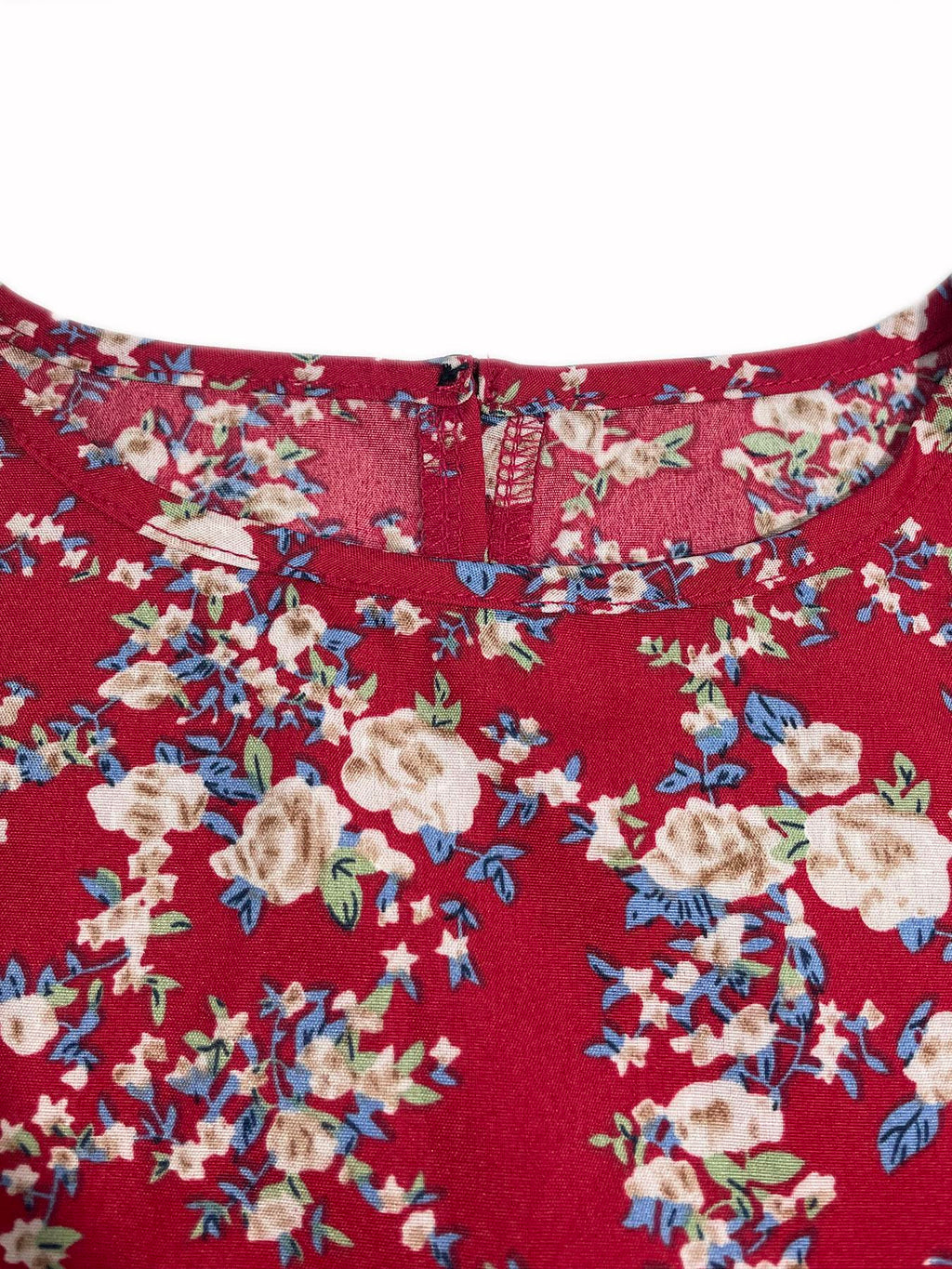 Floral Bubble Hem Midi Dress